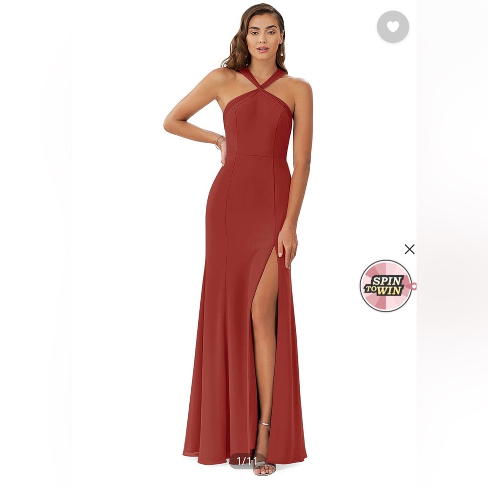 Azazie Rue Terrecotta Bridesmaid Dress